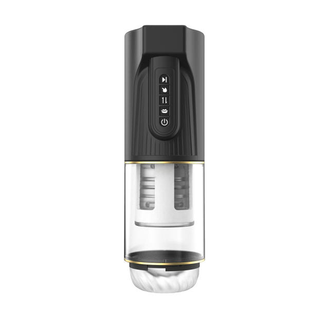 Thrusting & Rotating Rechargeable Male Masturbator with Sucking and Sound Effects-Type III