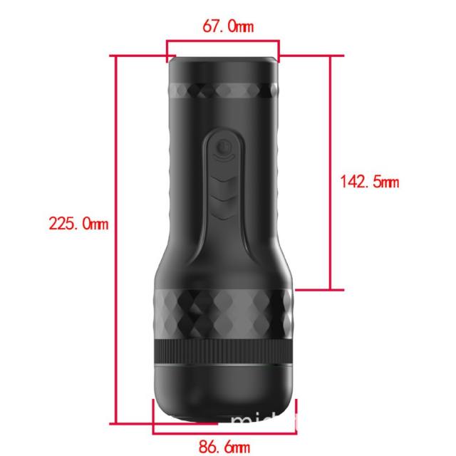 Vibrating Rechargeable Silicone Male Masturbator with Adjustable Channel Size