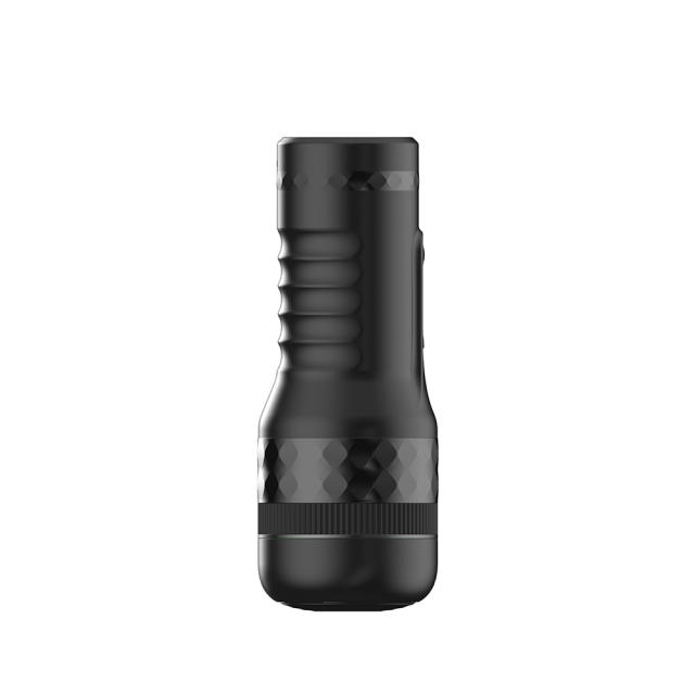 Vibrating Rechargeable Silicone Male Masturbator with Adjustable Channel Size