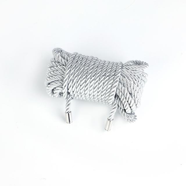 5 Meters Silver Cotton Bondage Rope – Soft & Durable Shibari Restraint Rope