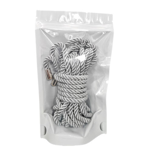 5 Meters Silver Cotton Bondage Rope – Soft & Durable Shibari Restraint Rope