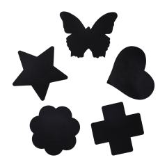 10-Piece Black Cloth Nipple Pasties Set – Soft and Reusable for Party or Lingerie Use