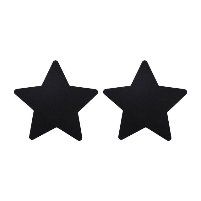 10-Piece Black Cloth Nipple Pasties Set – Soft and Reusable for Party or Lingerie Use