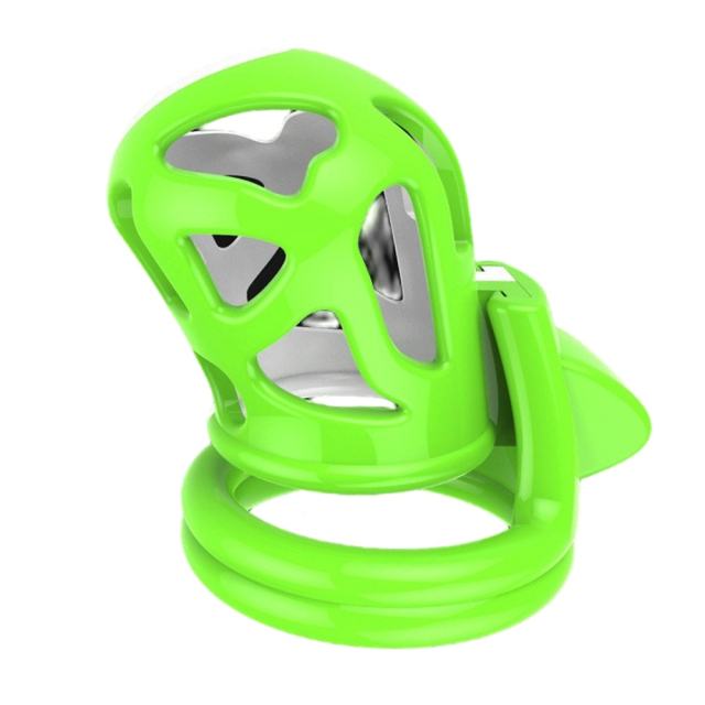 White & Green ABS Male Chastity Cage