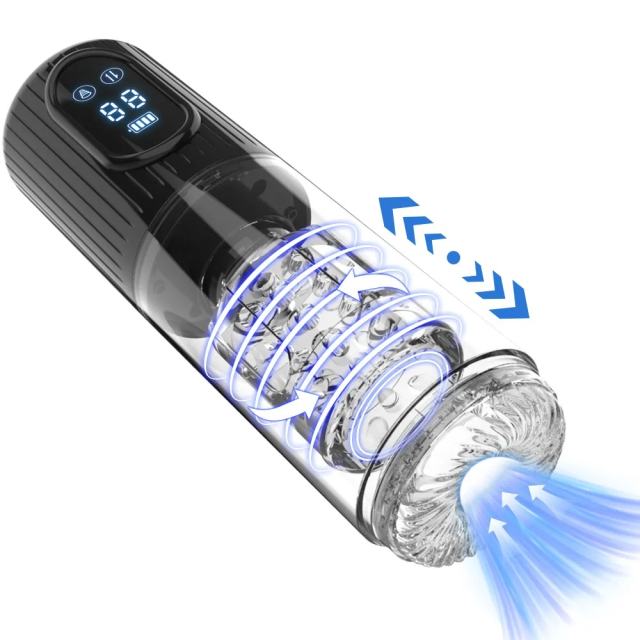 5-Speed Vibrating & Rotating Rechargeable Waterproof Male Masturbator