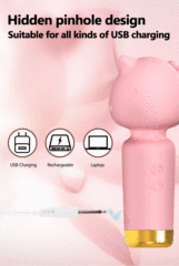 10-Mode Pink Unicorn Dreams 4.5" Rechargeable Waterproof Clitoral Silicone Vibrator