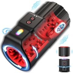 Dual-Sleeve Vibrating & Rotating Stroker and Male Masturbator