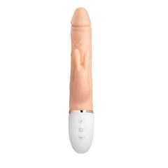 Flesh Color 8-Mod Silicone Rechargeable Rabbit Vibrator with Thrusting and Heating Function