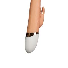 Flesh Color 8-Mod Silicone Rechargeable Rabbit Vibrator with Thrusting and Heating Function