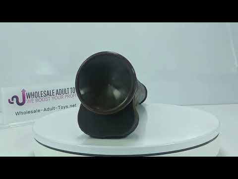 Customizable 10.24'' Dark Brown Silicone Realistic Dildo with Moveable Foreskin and Strong Suction Cup
