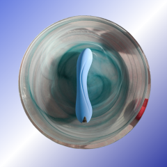 4.65'' 10-Mode Blue Rechargeable Waterproof Silicone Vibrator