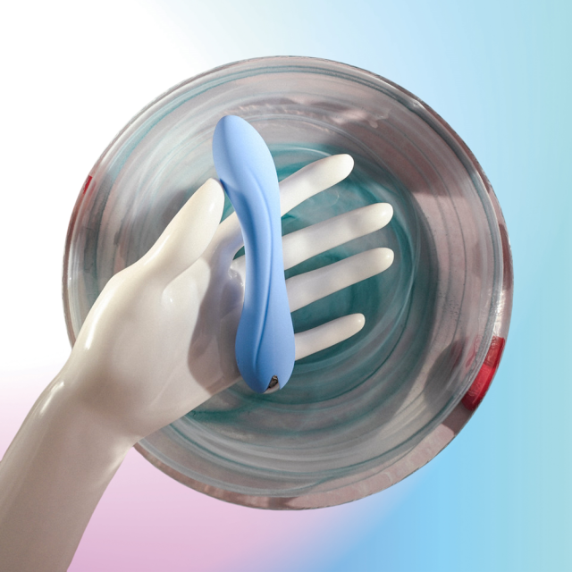 4.65'' 10-Mode Blue Rechargeable Waterproof Silicone Vibrator
