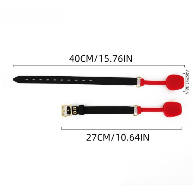 Red Silicone Mouth Plug Ball Gag