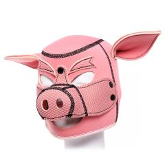 Pink Pig Face Hood and Mask for Roleplay and Sensory Play