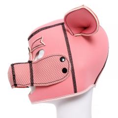 Pink Pig Face Hood and Mask for Roleplay and Sensory Play