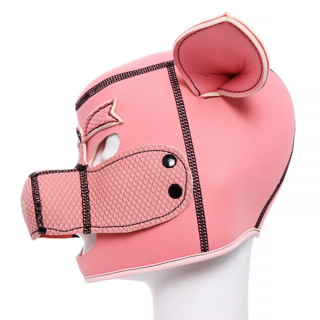Pink Pig Face Hood and Mask for Roleplay and Sensory Play