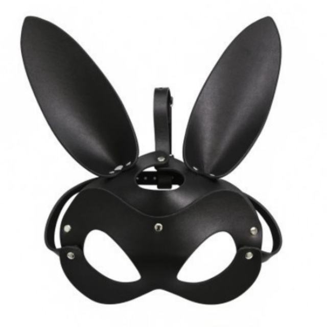 Black Rabbit Face Hood and Mask for Roleplay and Sensory Play