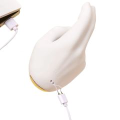 10-Mode Simulated Right-handed Rechargeable Waterproof Silicone G-spot Vibrator with Finger-Like Motion and Heating