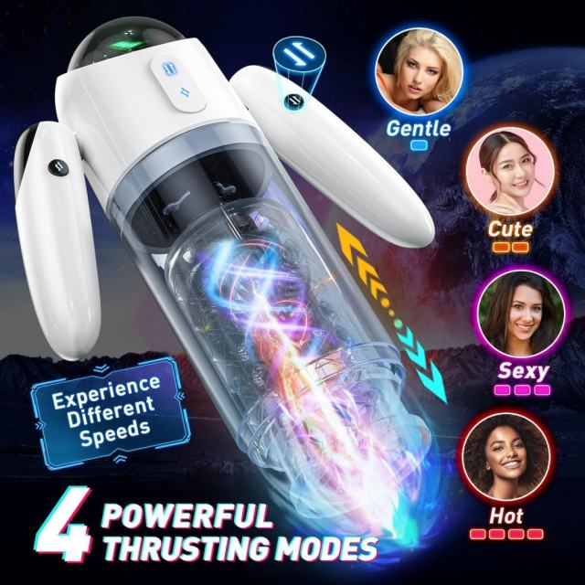 7-Speed Rotating & Thrusting Rechargeable Waterproof Male Masturbator