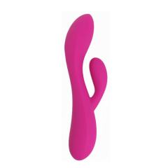 10-Mode Rechargeable Magenta Silicone Rabbit Vibrator Magnetic USB Charging