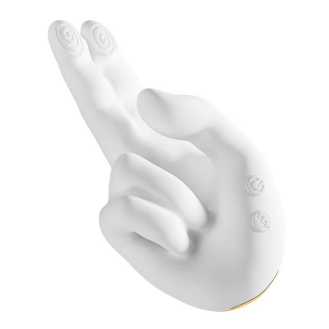 10-Mode Simulated Right-handed Rechargeable Waterproof Silicone G-spot Vibrator with Finger-Like Motion and Heating