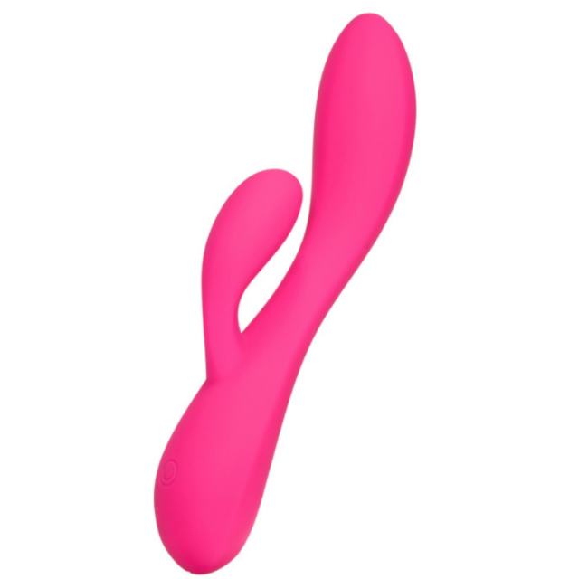 10-Mode Rechargeable Magenta Silicone Rabbit Vibrator Magnetic USB Charging