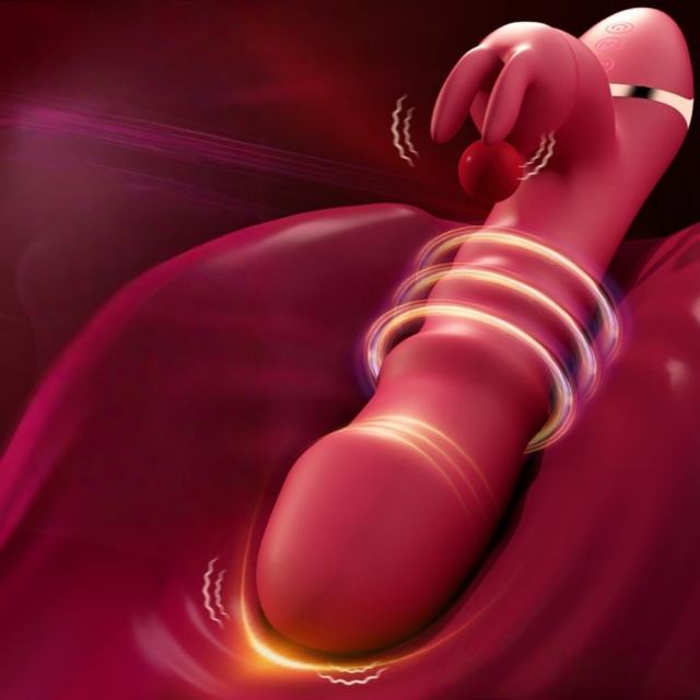 Dual Stimulation Rabbit Vibrator - 10 Vibration Modes & Smooth Pearl Sliding Shaft