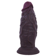 7.68'' Fat Dark Brown Silicone Realistic Dildo with Strong Suction Cup