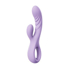 9-Mode Rechargeable Pink/Purple Silicone Rabbit Vibrator Type III