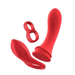 App-Controlled Silicone Vibrating Cock Ring with Remote Control