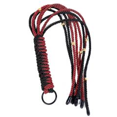 26.79'' Black & Red Soft BDSM Whip for Sensual Impact Play