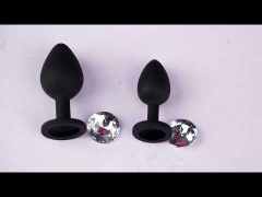 Customizable 10-Speed Black Remote Control Rechargeable Silicone Vibrating Anal Plug Set