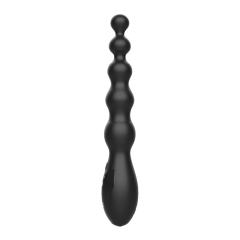 9.46'' 9-Mode Black Rechargeable Waterproof Silicone Vibrating Anal Beads with LED Display