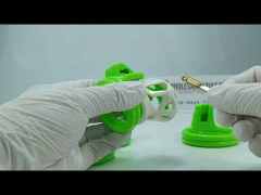 Customizable White & Green ABS Male Chastity Cage