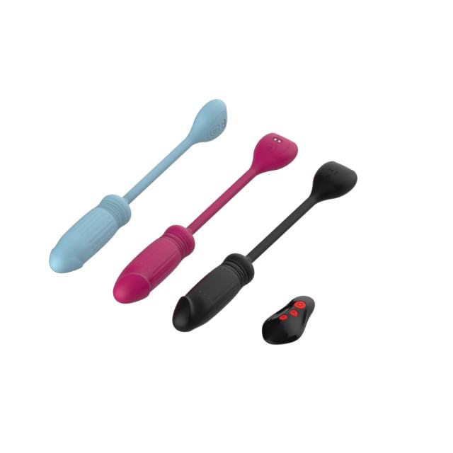 7-Speed Rechargeable Vibrating & Thrusting Egg with Remote Control