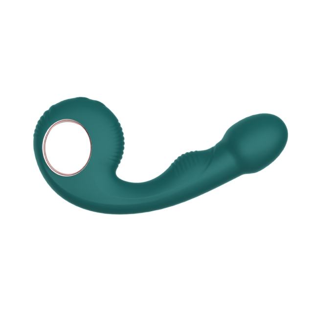 10-Mode Red/Green Rechargeable Waterproof Silicone G-Spot Vibrator