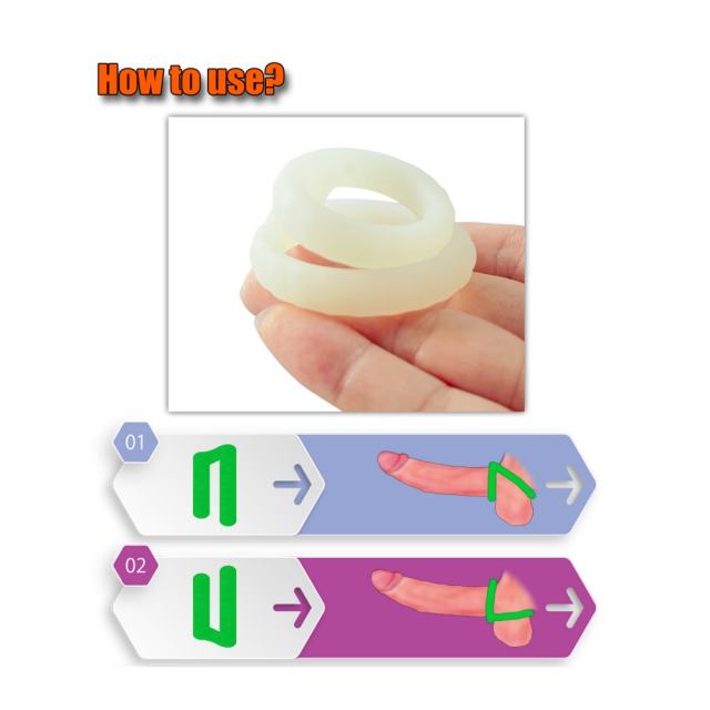 Glow-in-the-Dark Silicone Double Cock Ring