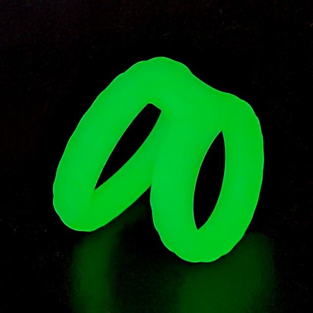 Glow-in-the-Dark Silicone Double Cock Ring