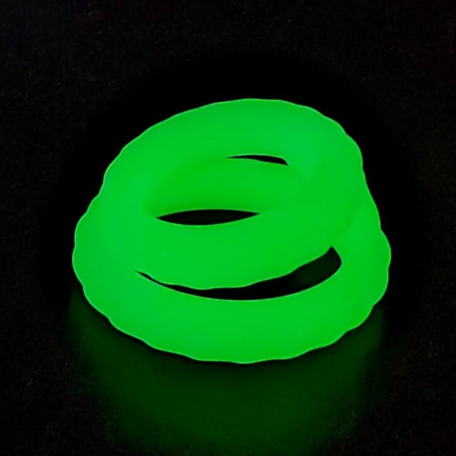 Glow-in-the-Dark Silicone Double Cock Ring