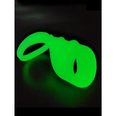 Glow-in-the-Dark Silicone Cock Ring with Built-in Sleeve