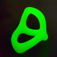 Glow-in-the-Dark Silicone Triple Cock Ring