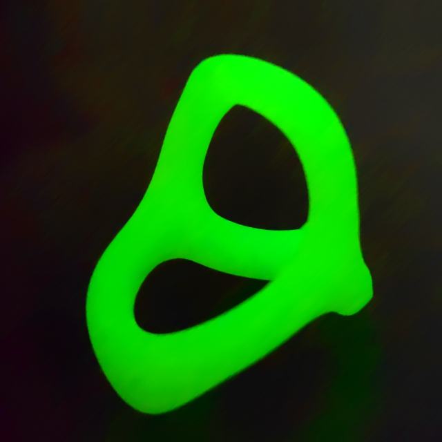 Glow-in-the-Dark Silicone Triple Cock Ring