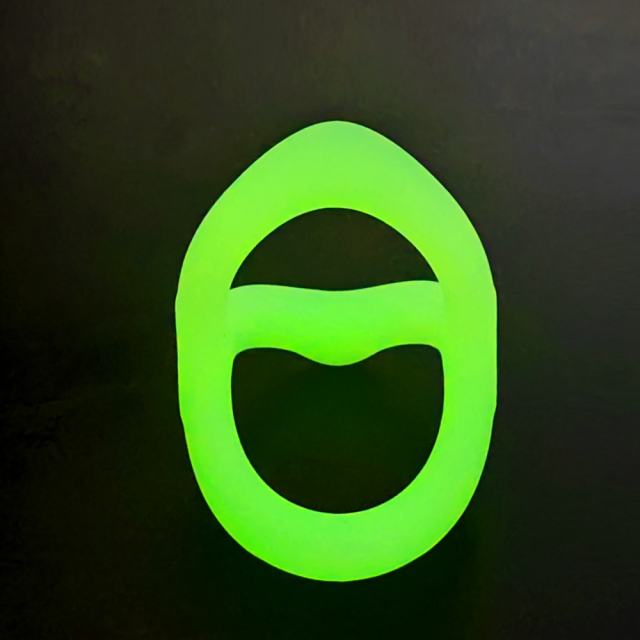 Glow-in-the-Dark Silicone Triple Cock Ring