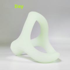 Glow-in-the-Dark Silicone Triple Cock Ring