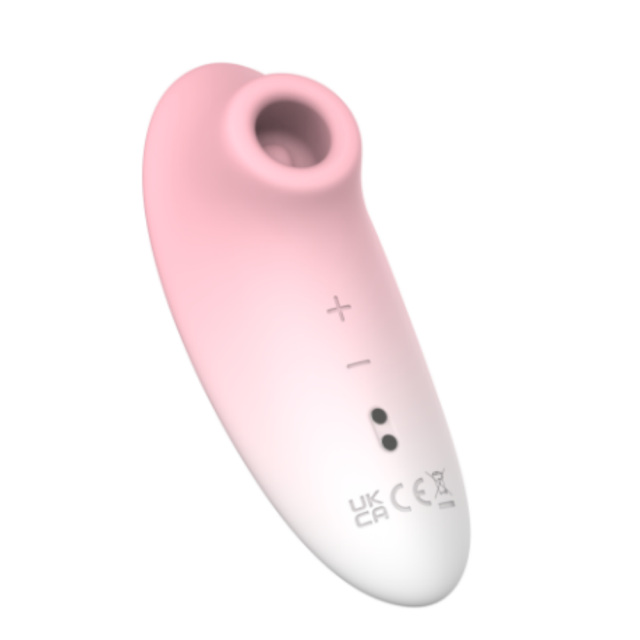 Pink and White 5 Speeds Silicone Clitoral Sucking Stimulator