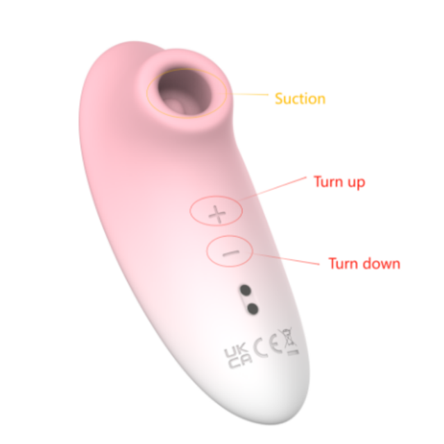 Pink and White 5 Speeds Silicone Clitoral Sucking Stimulator