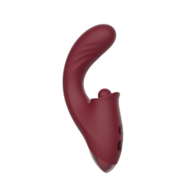 10 Speeds Silicone Rechargeable vibrator with Tapping and Thrusting