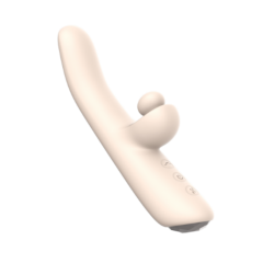 10 Speeds Silicone Rechargeable vibrator with Tapping and Finger Like Motion