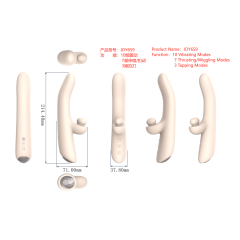 10 Speeds Silicone Rechargeable vibrator with Tapping and Finger Like Motion