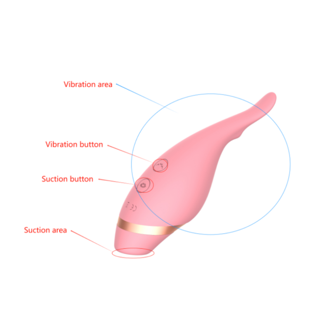 10-Speed Pink Rechargeable Vibrating Egg with Sucking Function